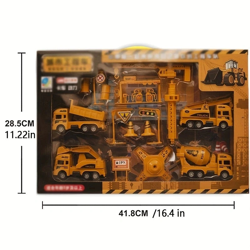 Engineering Vehicle Toys Plastic Construction Excavator Tractor Dump Fire Truck Bulldozer