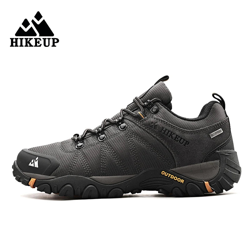 HIKEUP Latest Men Hiking Shoe Mesh Breathable Non-slip Outdoor Sneakers