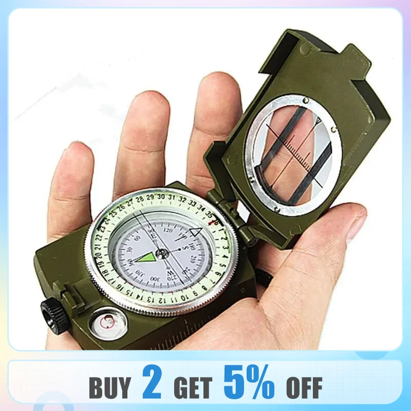 Waterproof High Precision Compass Outdoor Gadget Sports Hiking Mountaineering Professional Military Army Metal Sight