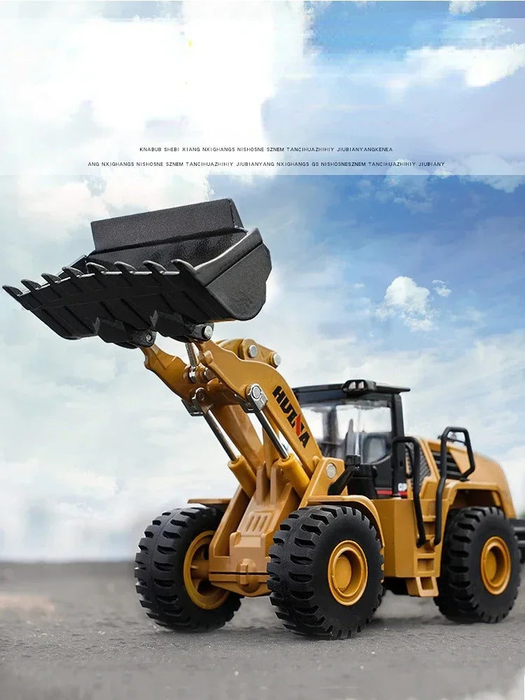 1/50 Scale Diecast Alloy Excavator Toy Car For Kids Boys Engineering Truck Toys Forklift Crane Dump Truck