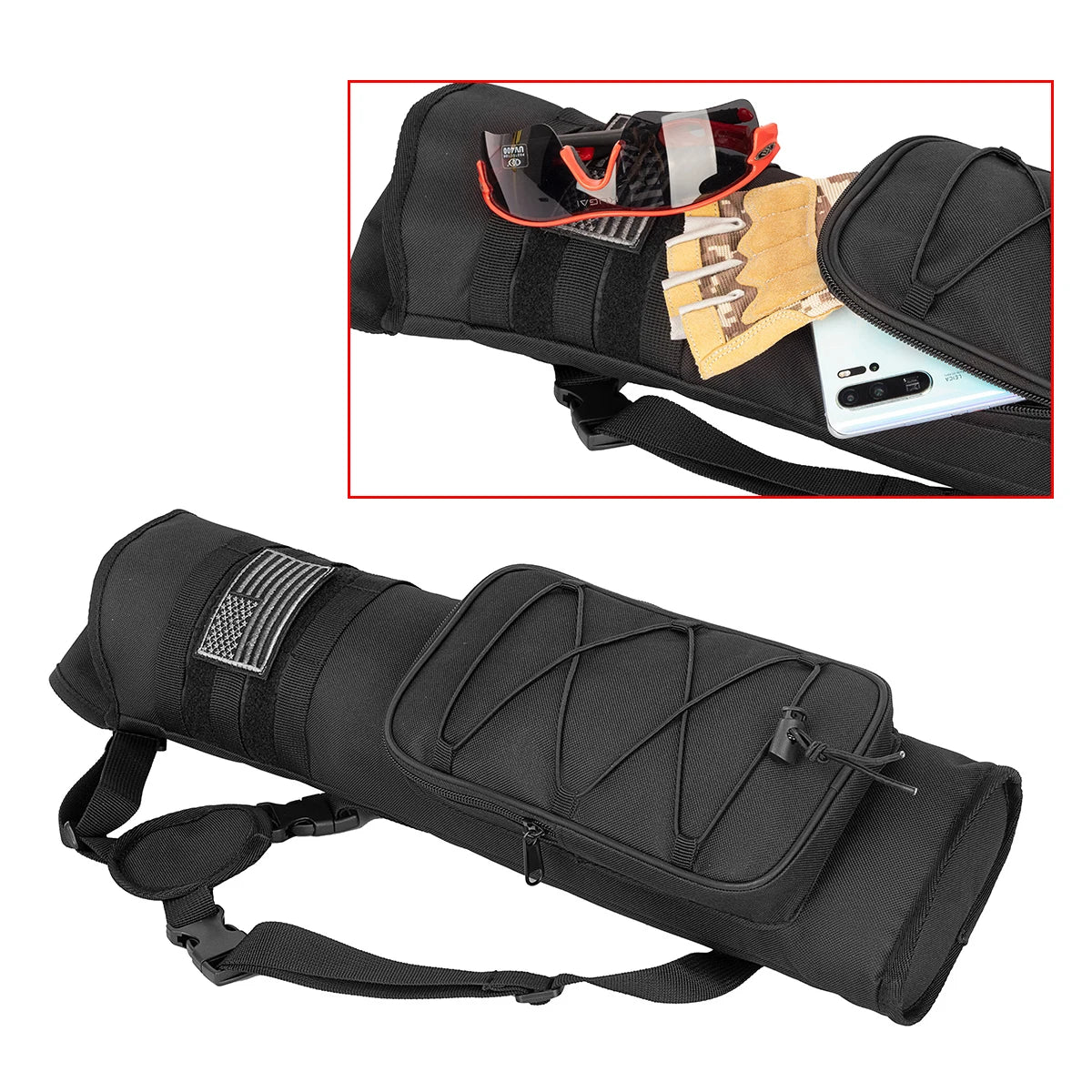 Waterproof Archery Quiver Arrow Holder Shoulder Bag Carry Bag Large Capacity Hunting Shooting Target Practicing Storage Bag