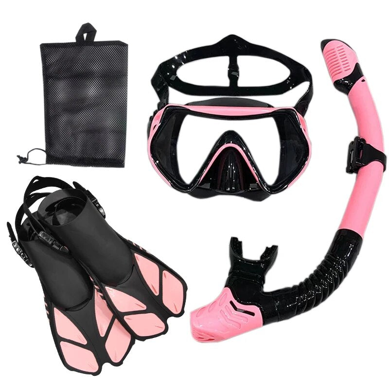 Snorkel Diving Mask  and  Goggles Diving Swimming Tube Set  Adult Unisex - My Store