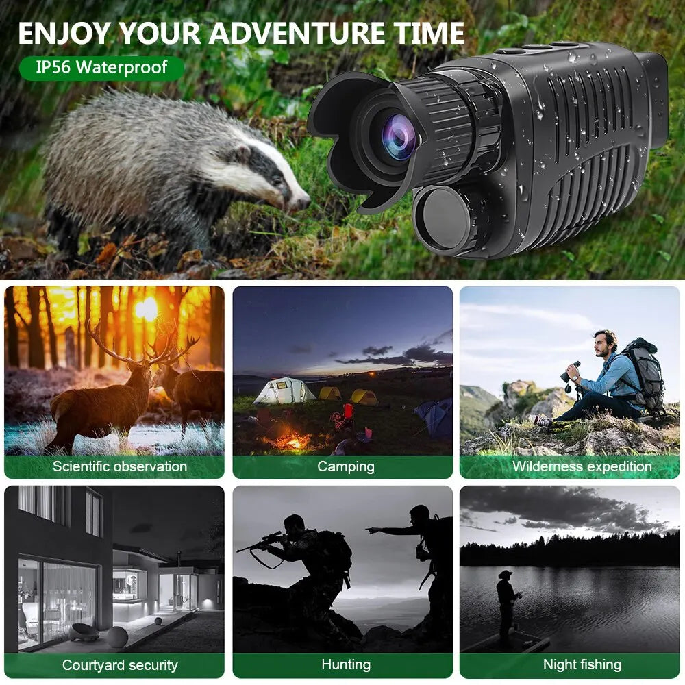 Monocular Night Vision Device 1080P HD Infrared Camera 5X Digital