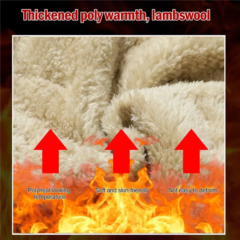 Winter Sweat wear Men Plush Thick Fleece Sweatpants Lambs wool Thermal Trousers