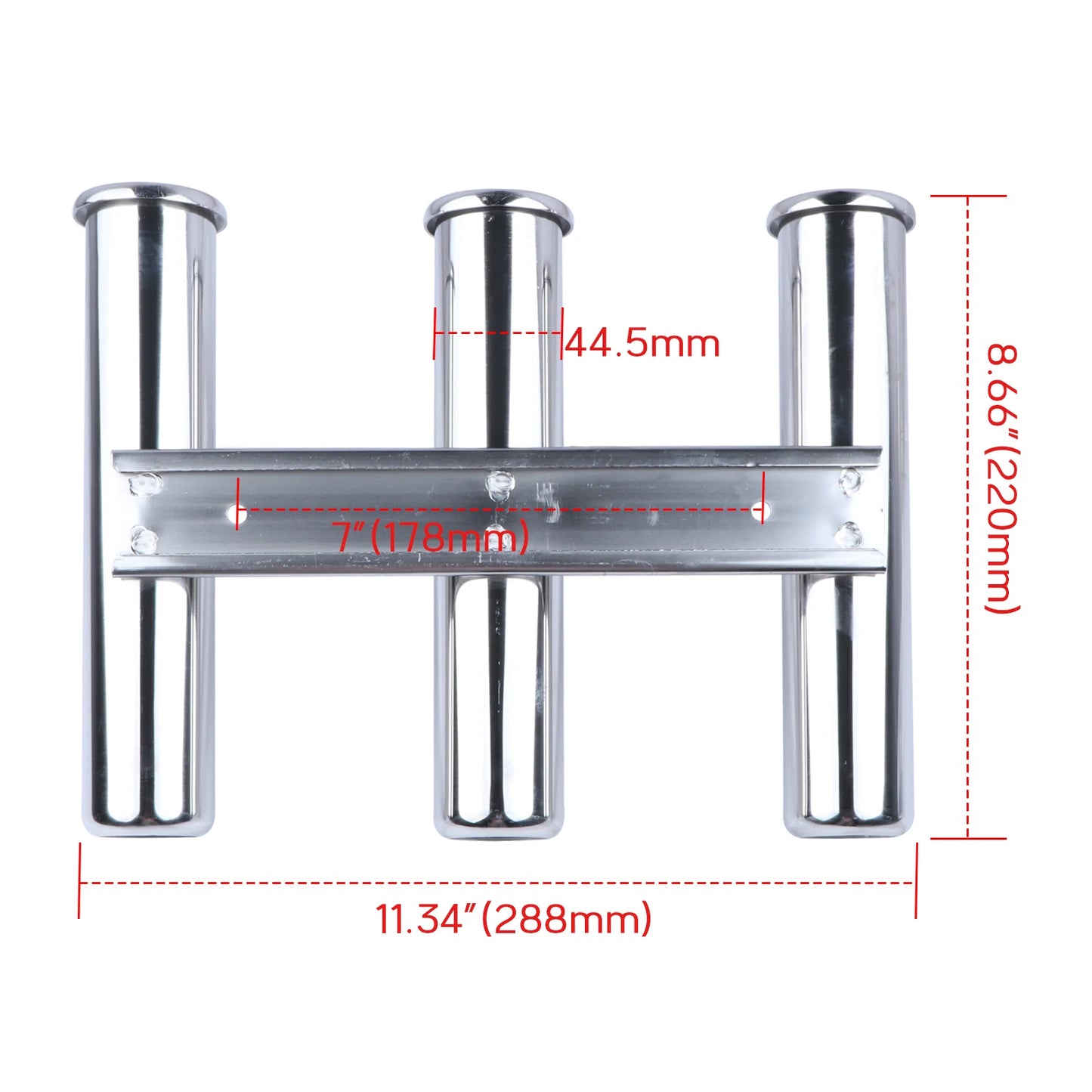 Boat Accessories Wall-Mounted Stainless Steel Fishing  Pod Rack for Marine Boat Camper RV