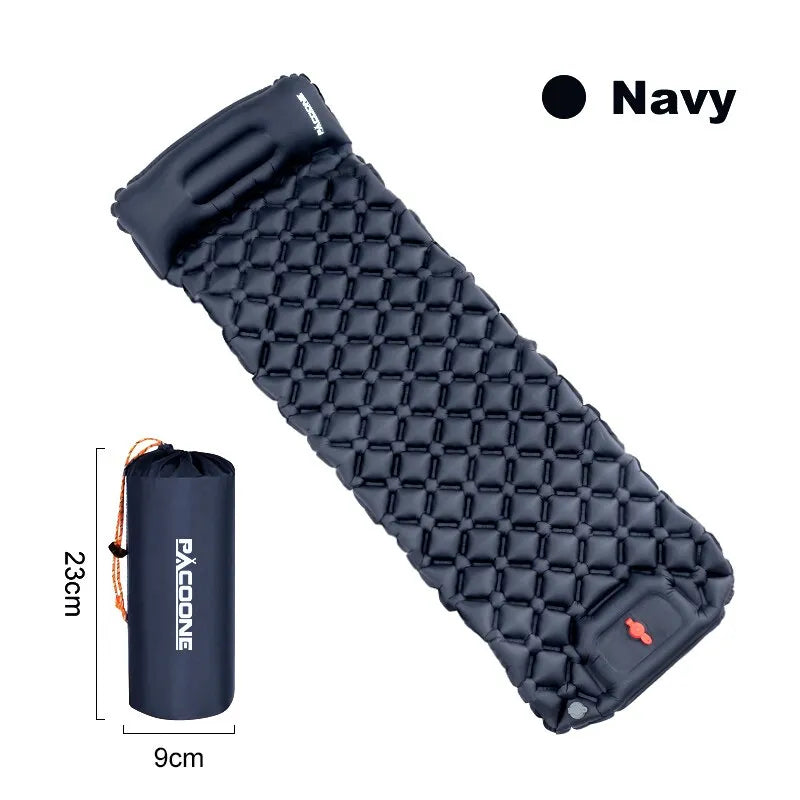 Outdoor Camping Inflatable Mattress Sleeping Pad With Pillows - My Store