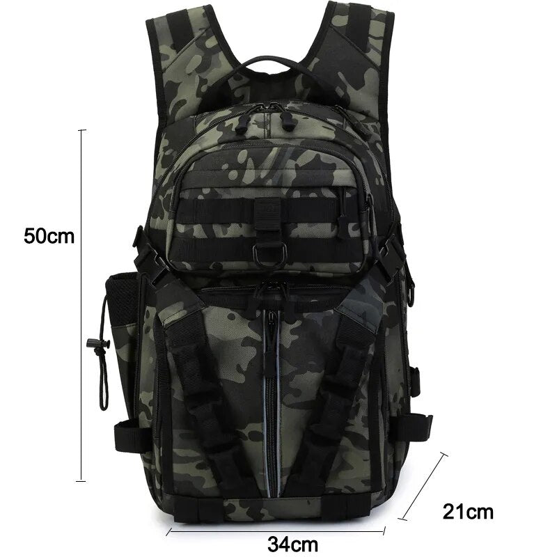 Men Fishing Lure Rod Box Bag Camping Climbing Backpack - My Store