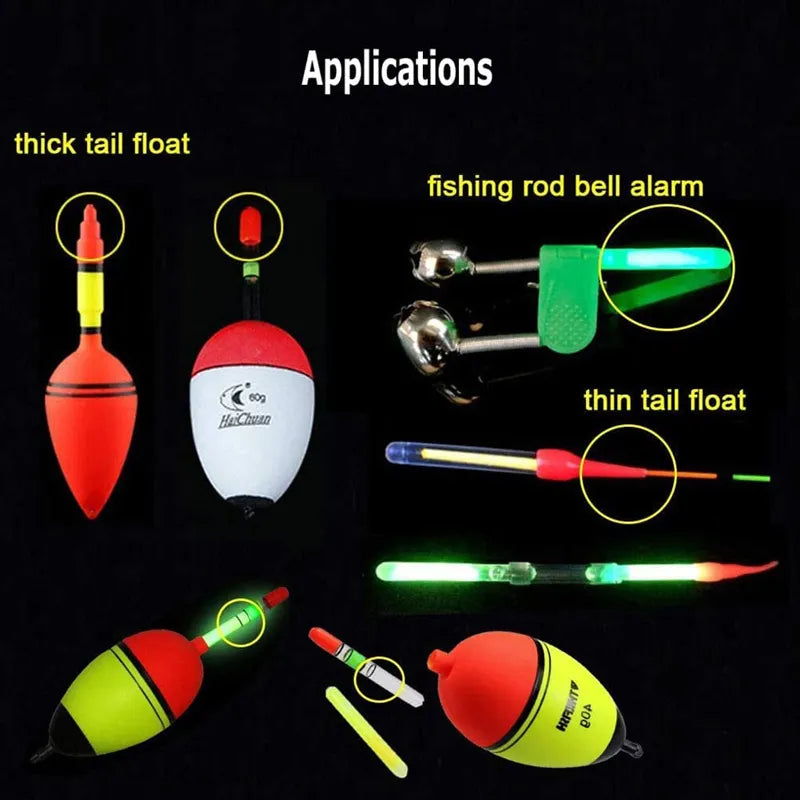 New 100PCS 2.2-4.5mm Night Fishing Float Rod Lights S L Light Dark Glow Stick Useful Fishing Fluorescent Light stick Accessories