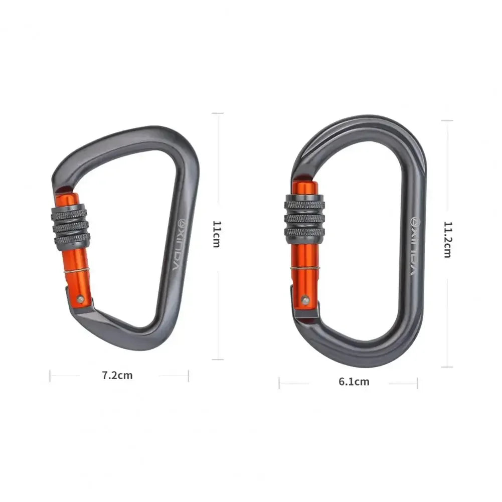 Climbing Carabiner Anti-oxidation Wear Resistant Accessory O-Shape D-Shape Screw Climbing Lock for Mountaineering