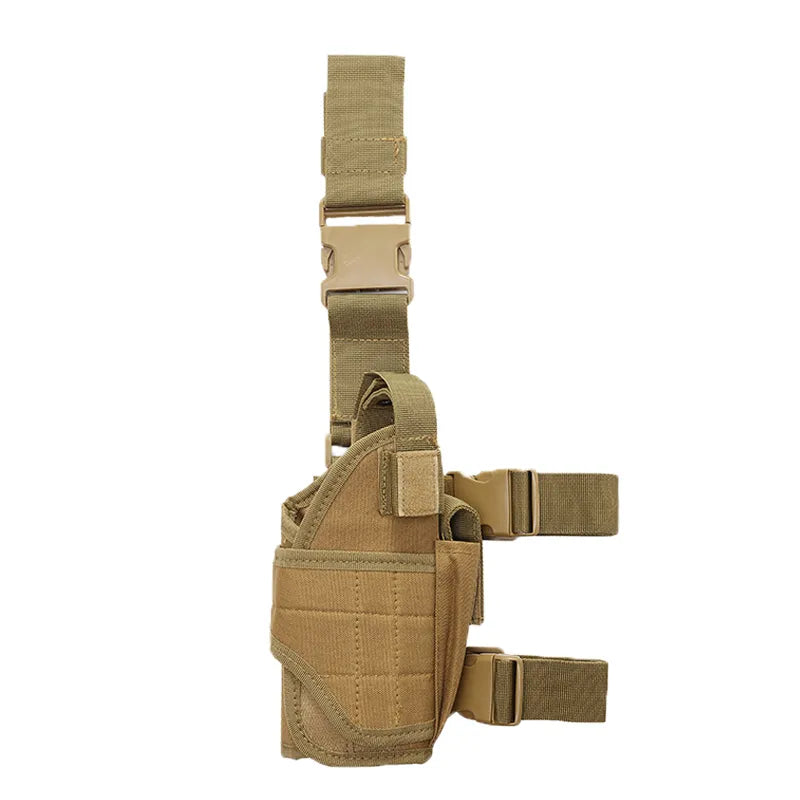 JSJM New CS Tactical Gun Holster Right Handed Tactical Thigh Pistol Bag Pouch Legs Harness