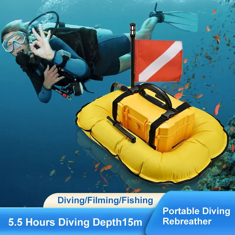 Deepest 15 Meters 3-5.5 Hours Scuba Diving Snorkel Equipment Trap Mobile Ventilator Underwater  Winter Ice