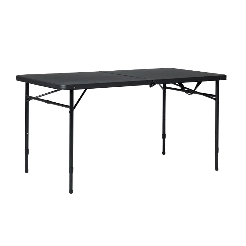 dinning table set furniture Mainstays 4 Foot Fold-In-Half Adjustable Table, Rich Black dinning table