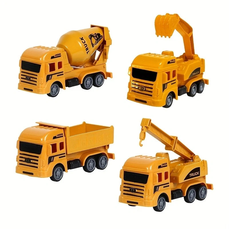 Engineering Vehicle Toys Plastic Construction Excavator Tractor Dump Fire Truck Bulldozer