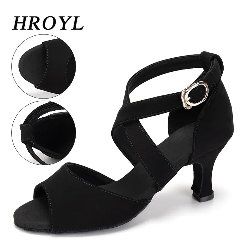 Dance Shoes For Women Girls Ladies Sandals Salsa Tango Modern Party Dancing Shoes Medium Heels