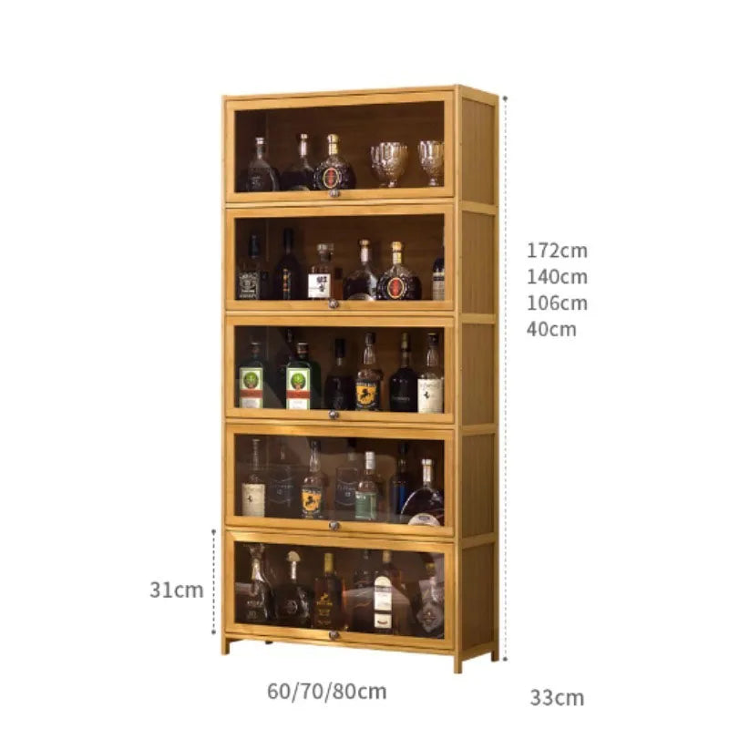 Wine Acrylic Display Cabinet Home Living Room Wine Cabinet Simple Bar Wine Showcases Bar Restaurant Multi-storey Locker